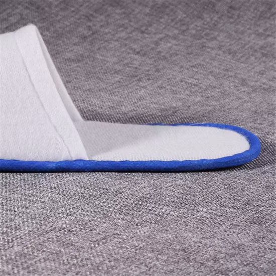 Disposable Slipper with Blue Strip for Hotel Room
